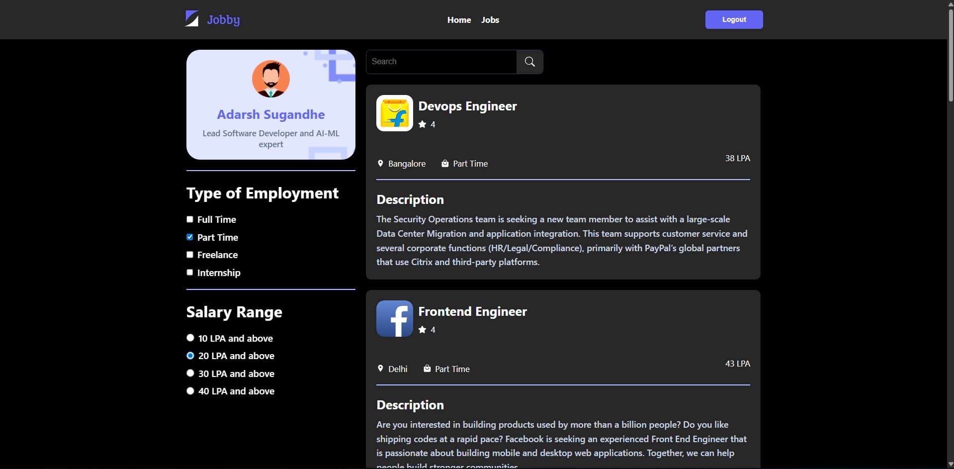 Jobby screenshot 3