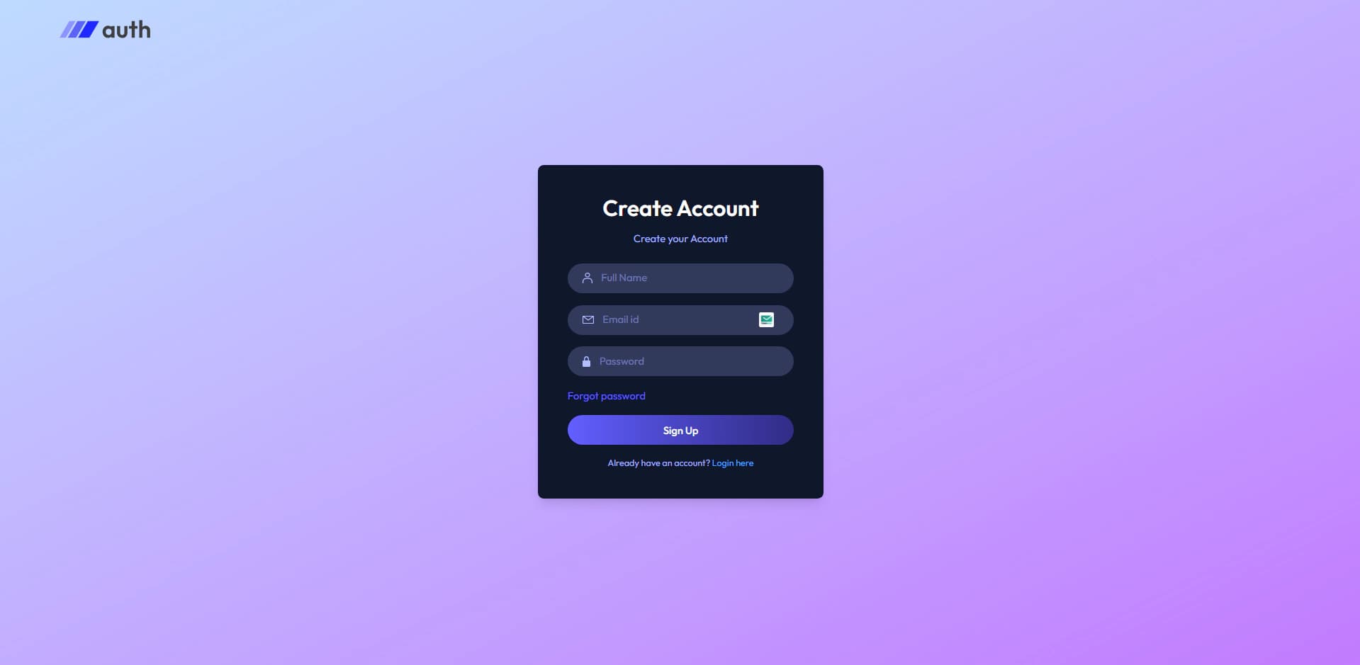 MERN auth screenshot 2