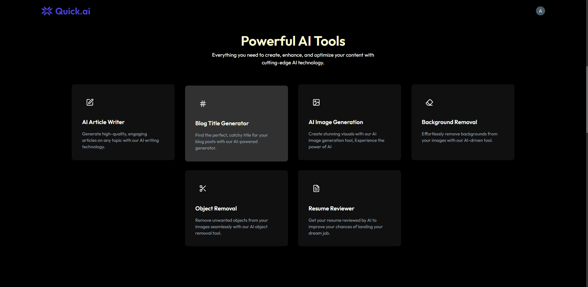 Quick AI screenshot 2